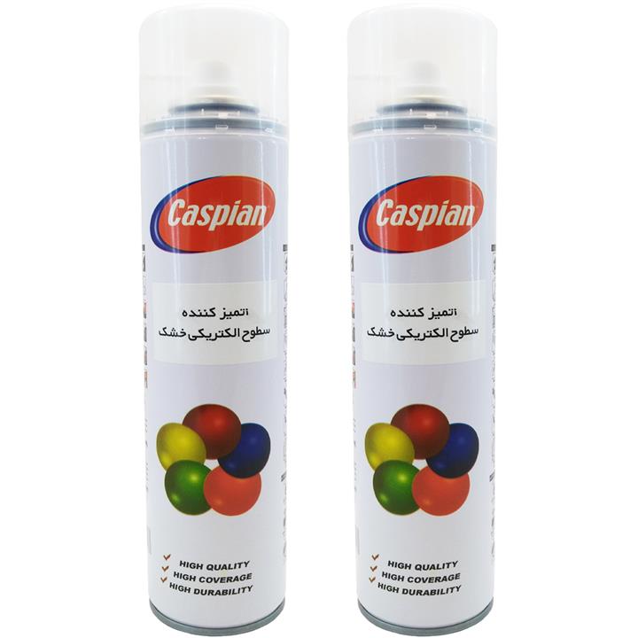 اسپری محافظ و تمیز کننده سطوح الکتریکی خشک کاسپین مدل Contact حجم 300 میلی لیتر بسته 2 عددی